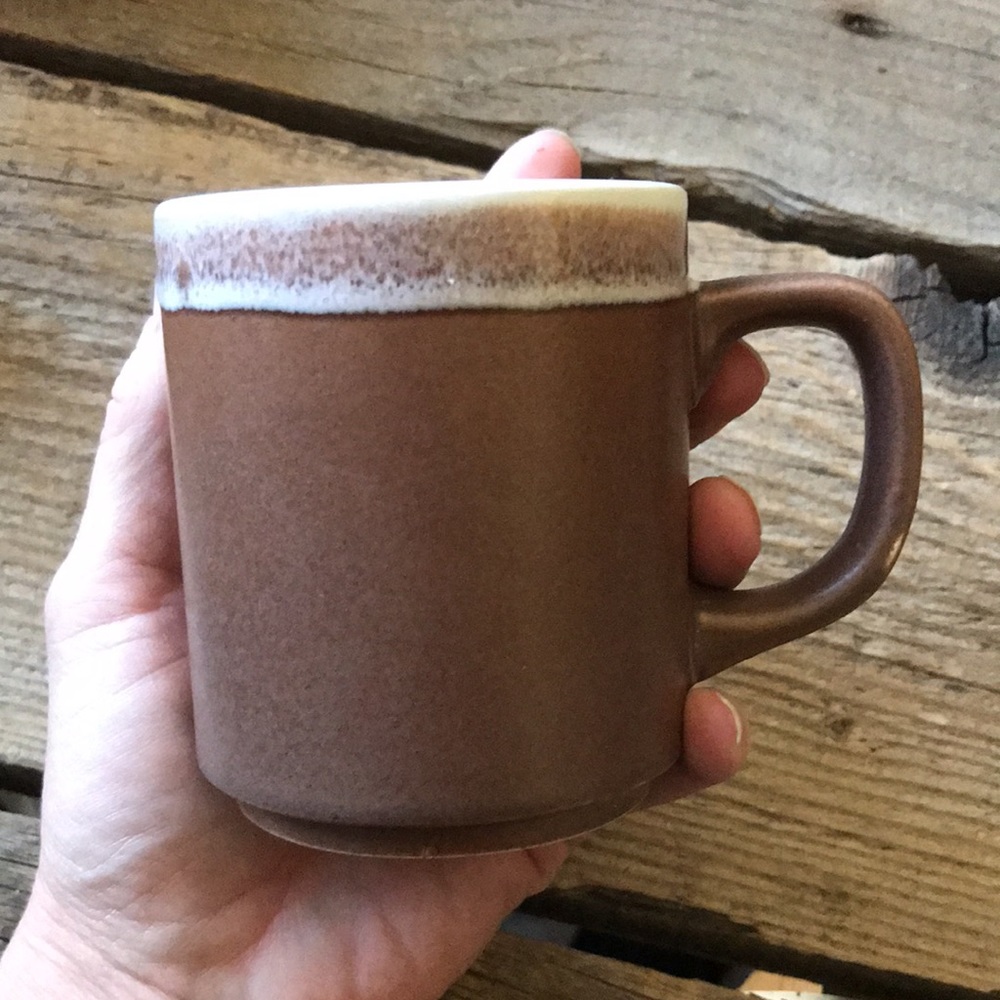 VTG 70s Set of 4 Mismatched Boho Earthy Dip Glaze Ceramic Mugs, Made in Japan - Picture 7 of 11